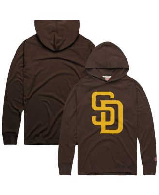 Homage - Men's Brown San Diego Padres Lightweight Raglan Tri-Blend Pullover Hoodie