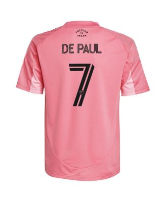 Big Boys and Girls Rodrigo De Paul Light Pink Inter Miami CF 2025 Euforia Replica Player Jersey