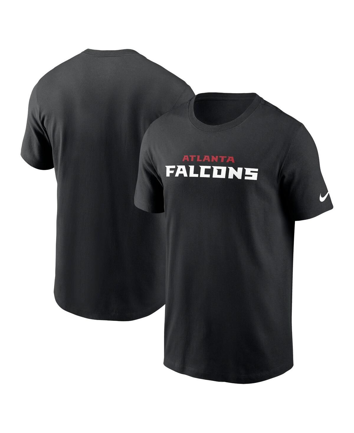 Мужская черная футболка Atlanta Falcons Team Wordmark Essential с логотипом команды