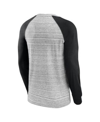 Men's Gray/Black San Francisco Giants Iconic Streaky Raglan Long Sleeve T-Shirt