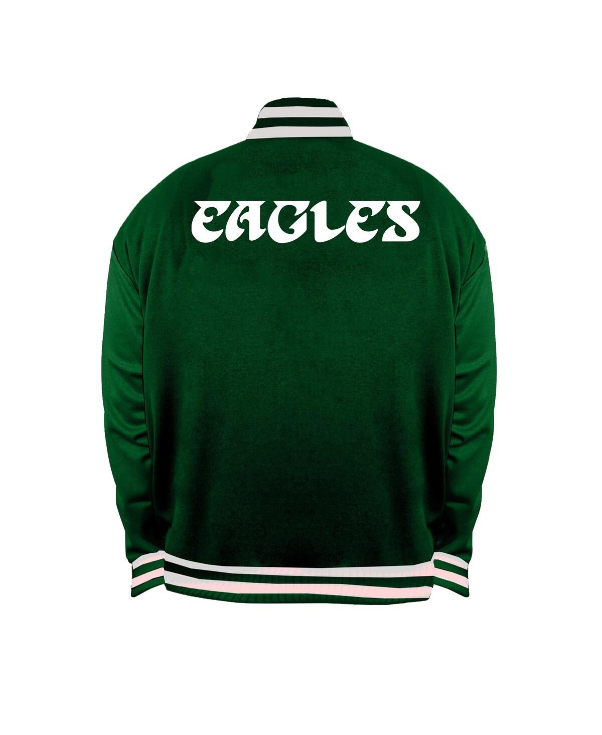 Mitchell & Ness Men's Kelly Green/silver Philadelphia Eagles Big Tall Throwback Reversible Full-zip Jacket In Green