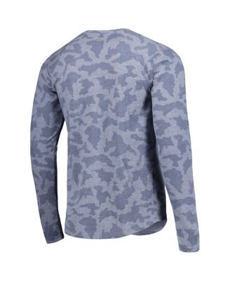 Men's College Navy Seattle Seahawks Performance Camo Long Sleeve T-Shirt