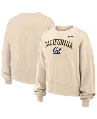 Nike - Women's Natural Cal Bears Phoenix Fleece Oversized Cropped Sweatshirt
