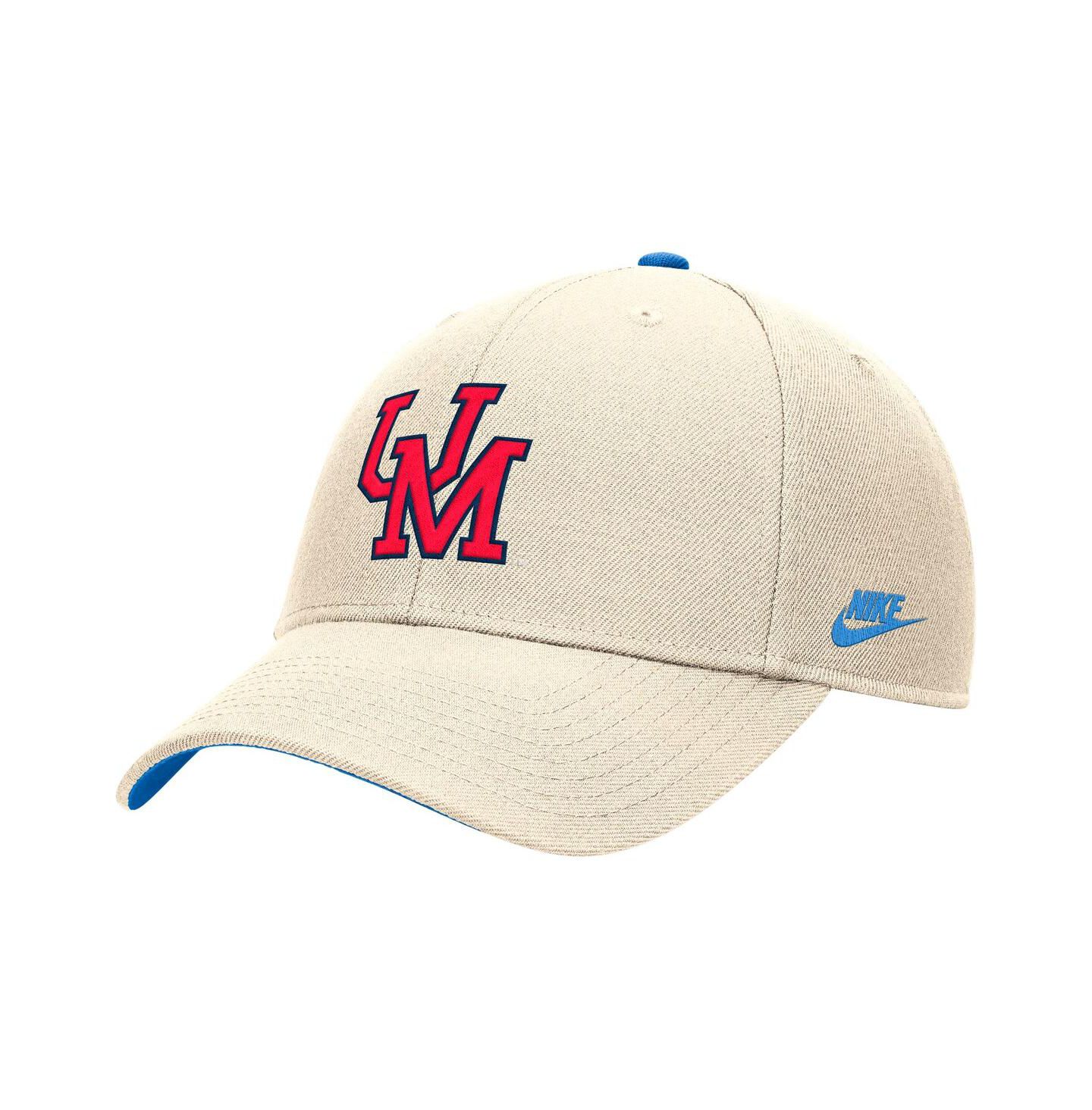 Мужская кепка Nike Natural Ole Miss Rebels Vintage Rise Dri-FIT Adjustable Hat — фото 1