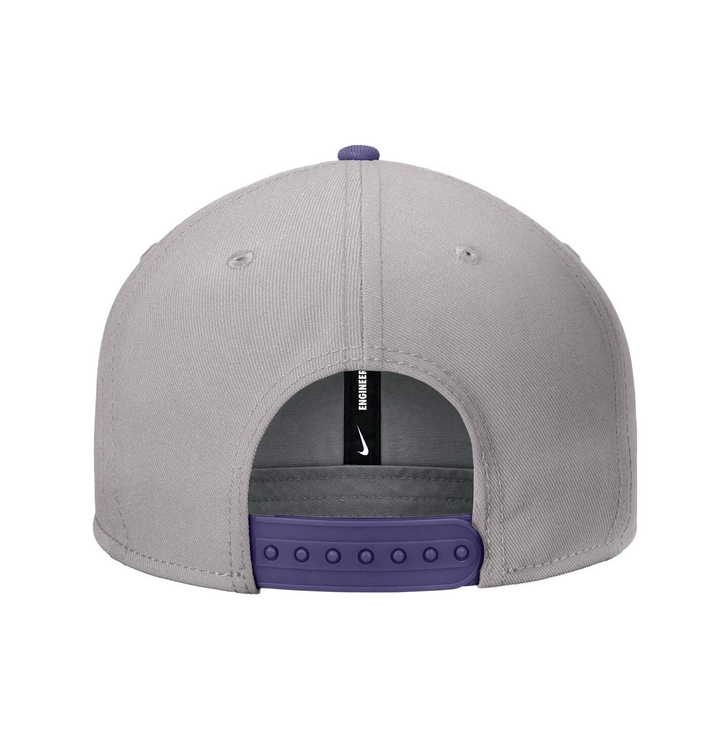Мужская кепка Nike Gray TCU Horned Frogs Vintage Script Pro Dri-FIT Snapback Hat — фото 3