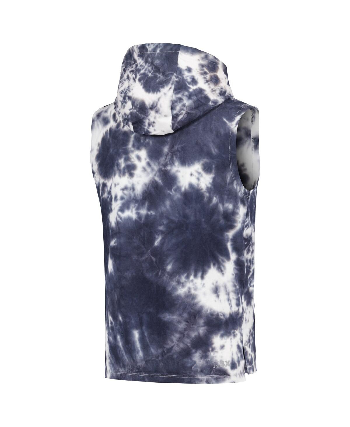 Msx By Michael Strahan Men's Navy Denver Broncos Resistance Sleeveless Pullover Hoodie In Multi