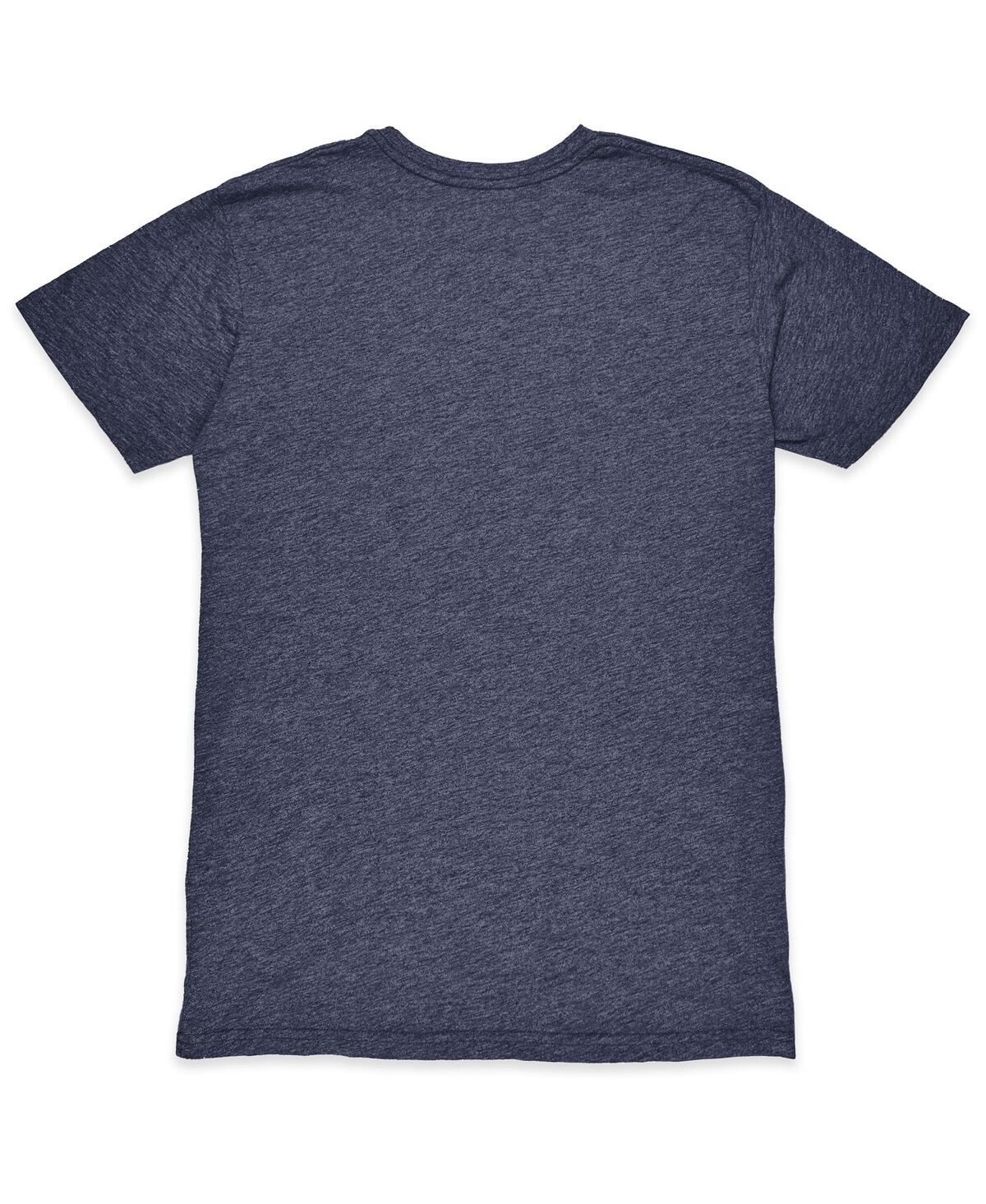 1863fc Men's Heather Navy Manchester City Color Crest Twisted Tri-blend T-shirt In Blue