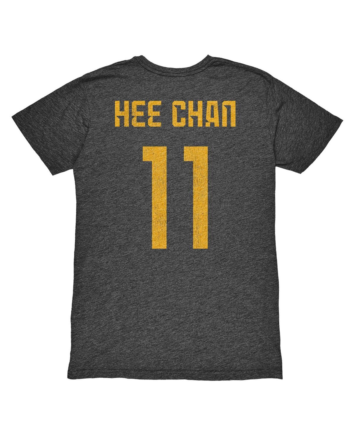 1863fc Men's Hwang Hee-chan Heather Black Wolverhampton Wanderers Player Name Number Twisted Tri-blend Slub In Black