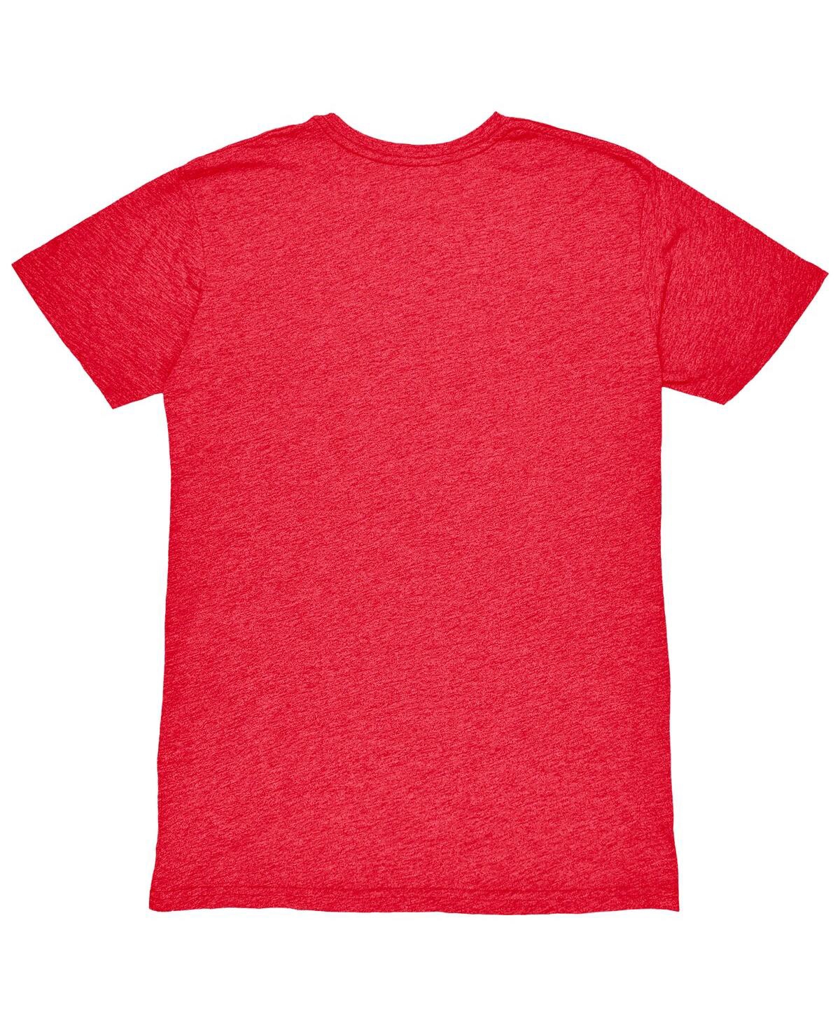 1863fc Men's Red Brentford Fc Left Color Badge Retro Tri-blend T-shirt In Red