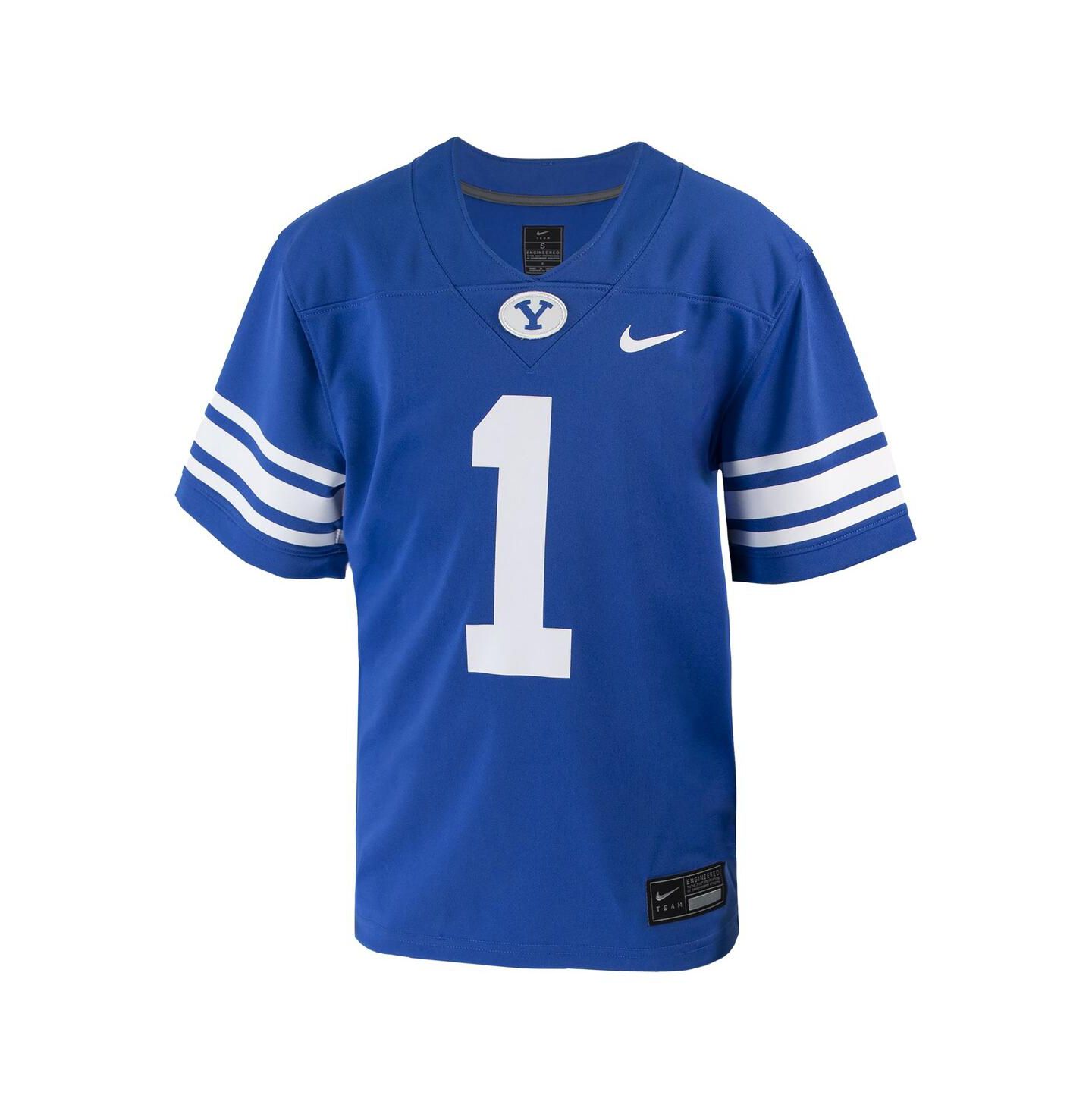 Детский топ Nike Royal BYU Cougars Untouchable Replica Game Jersey — фото 2
