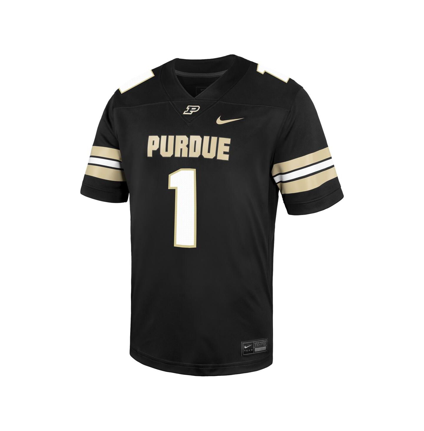 Мужской топ Nike Black Purdue Boilermakers Untouchable Replica Game Jersey — фото 2