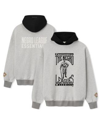 Fear of God - Men's Heather Gray/Black Negro Leagues Baseball Museum Fleece Pullover Hoodie