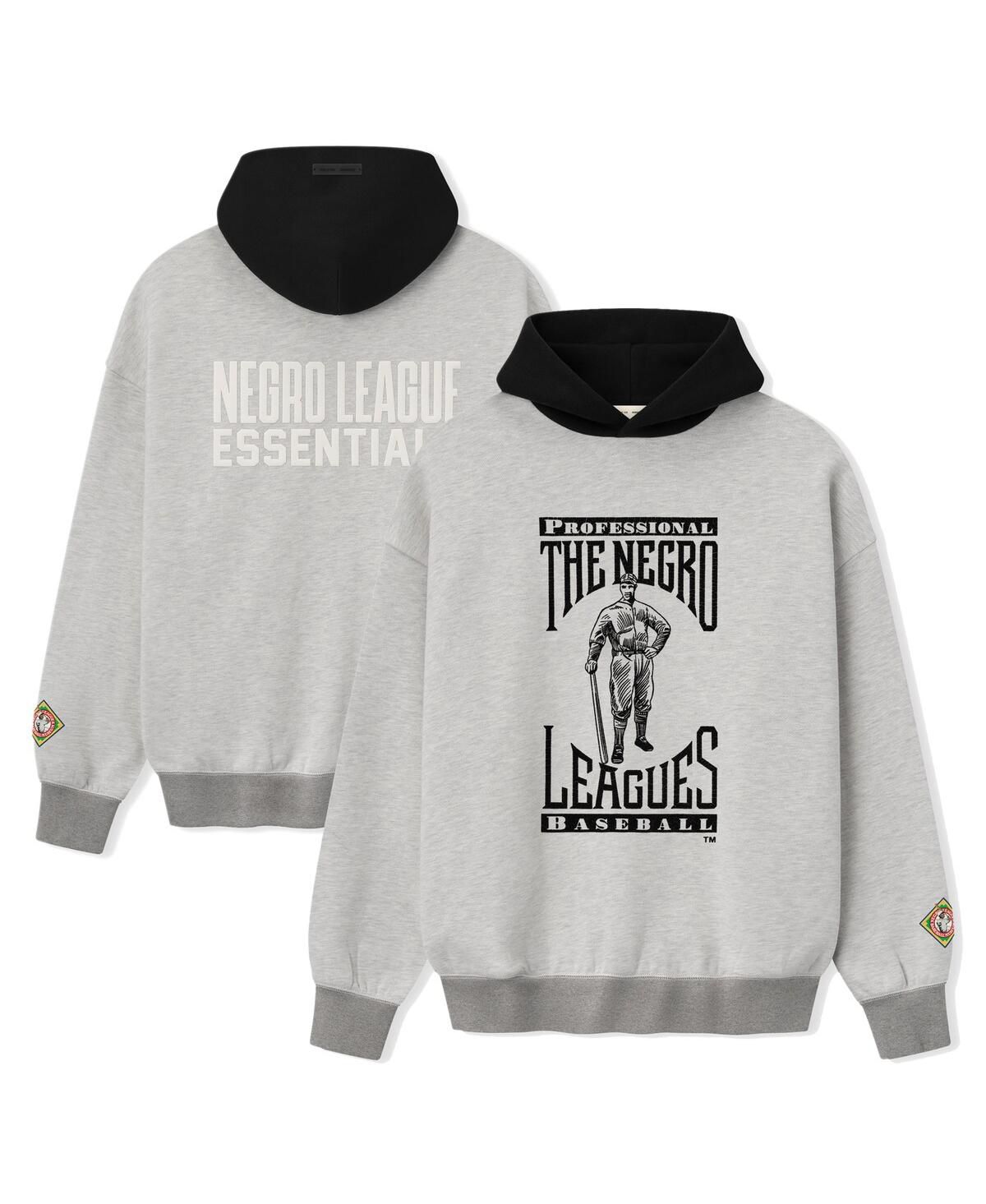 Мужской серый Вереск/черный негритянские лиги бейсбола музей флисовый пуловер с капюшоном