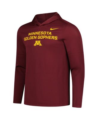 Men's Maroon Minnesota Golden Gophers 2025 Sideline Dri-FIT Long Sleeve Hoodie T-Shirt