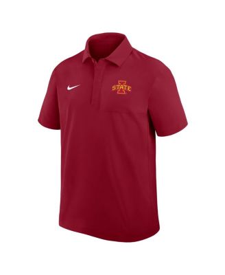 Men's Cardinal Iowa State Cyclones Woven Polo Shirt