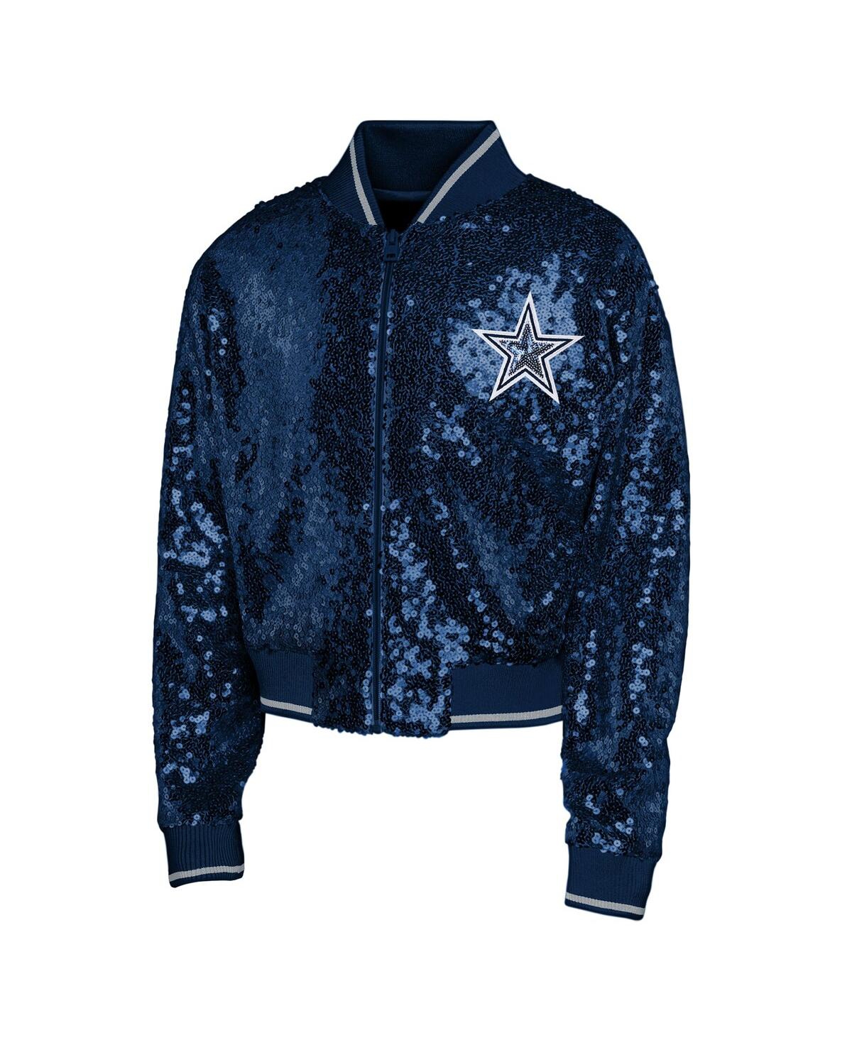 Outerstuff Big Boys and Girls Navy Dallas Cowboys Glam Squad Sequin Jacket