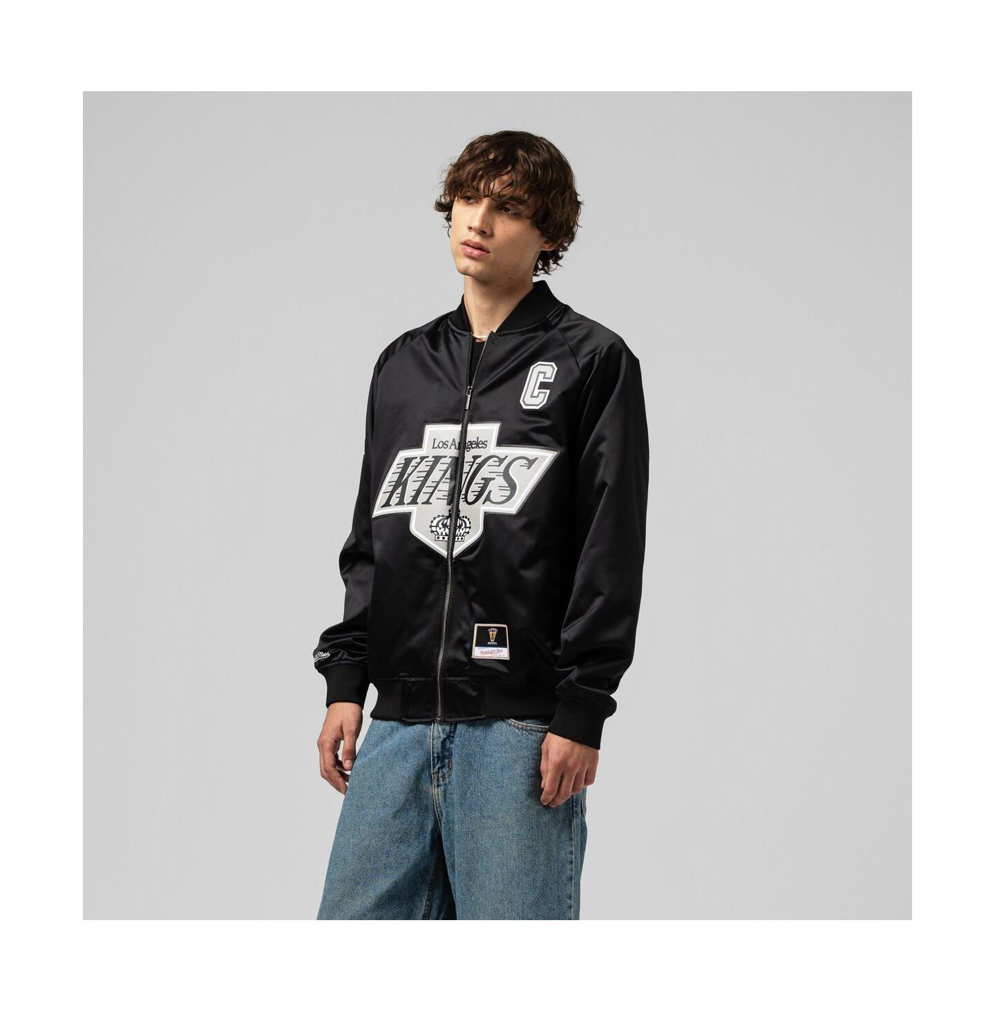 Куртка Mitchell & Ness Wayne Gretzky Black Los Angeles Kings Maxed Out Full-Zip Satin — фото 1