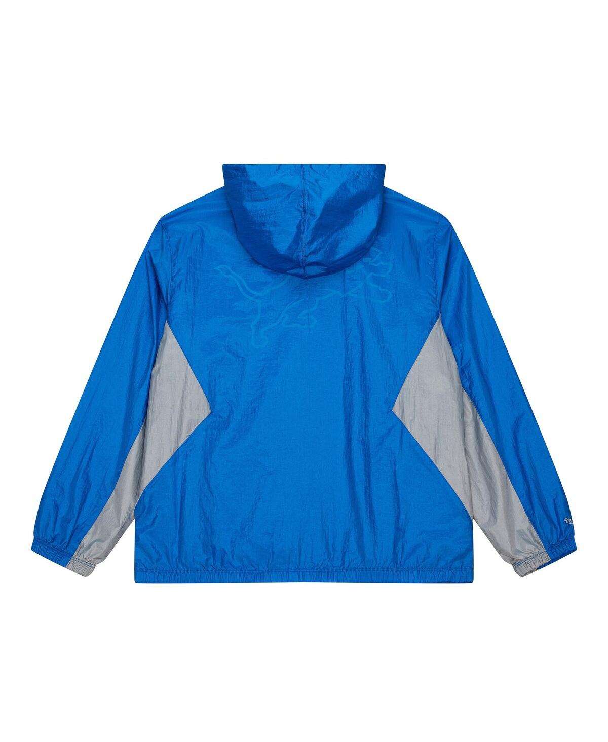 Mitchell & Ness Men's Blue Detroit Lions Playmaker Full-zip Windbreaker Jacket In Blue