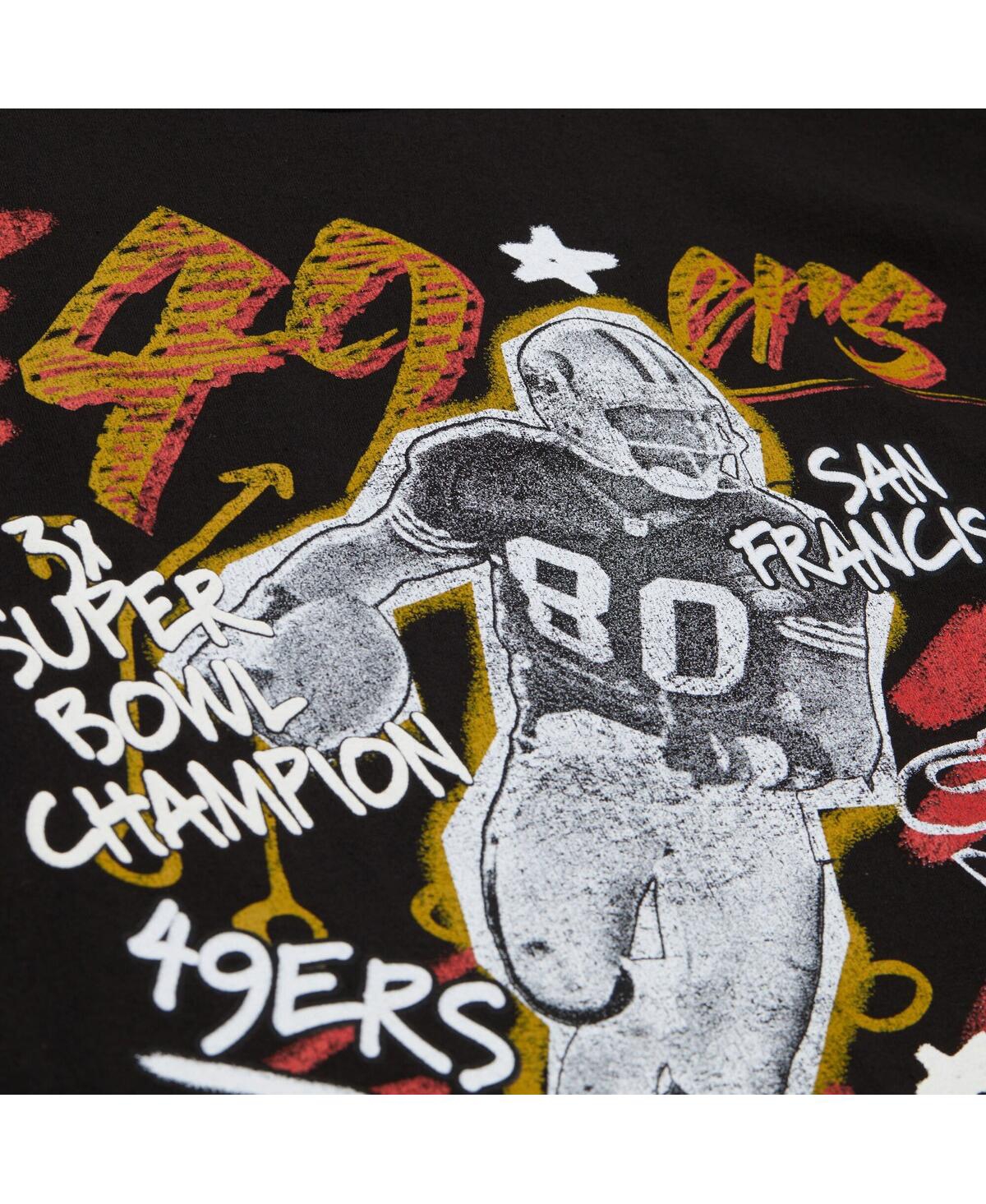 Mitchell & Ness Men'sâ Jerry Rice Black San Francisco 49ers Chalked Up Player Graphic T-shirt In Black
