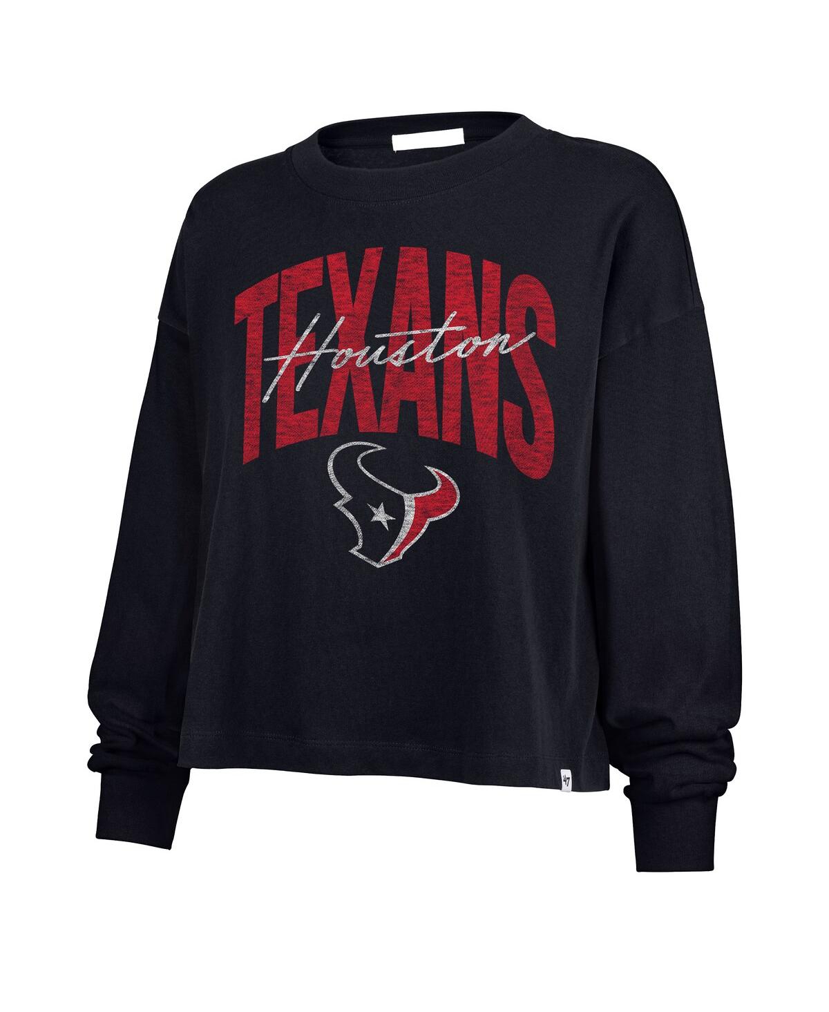 47 Brand Women's Navy Houston Texans Muse Sydney Long Sleeve T-shirt In Blue
