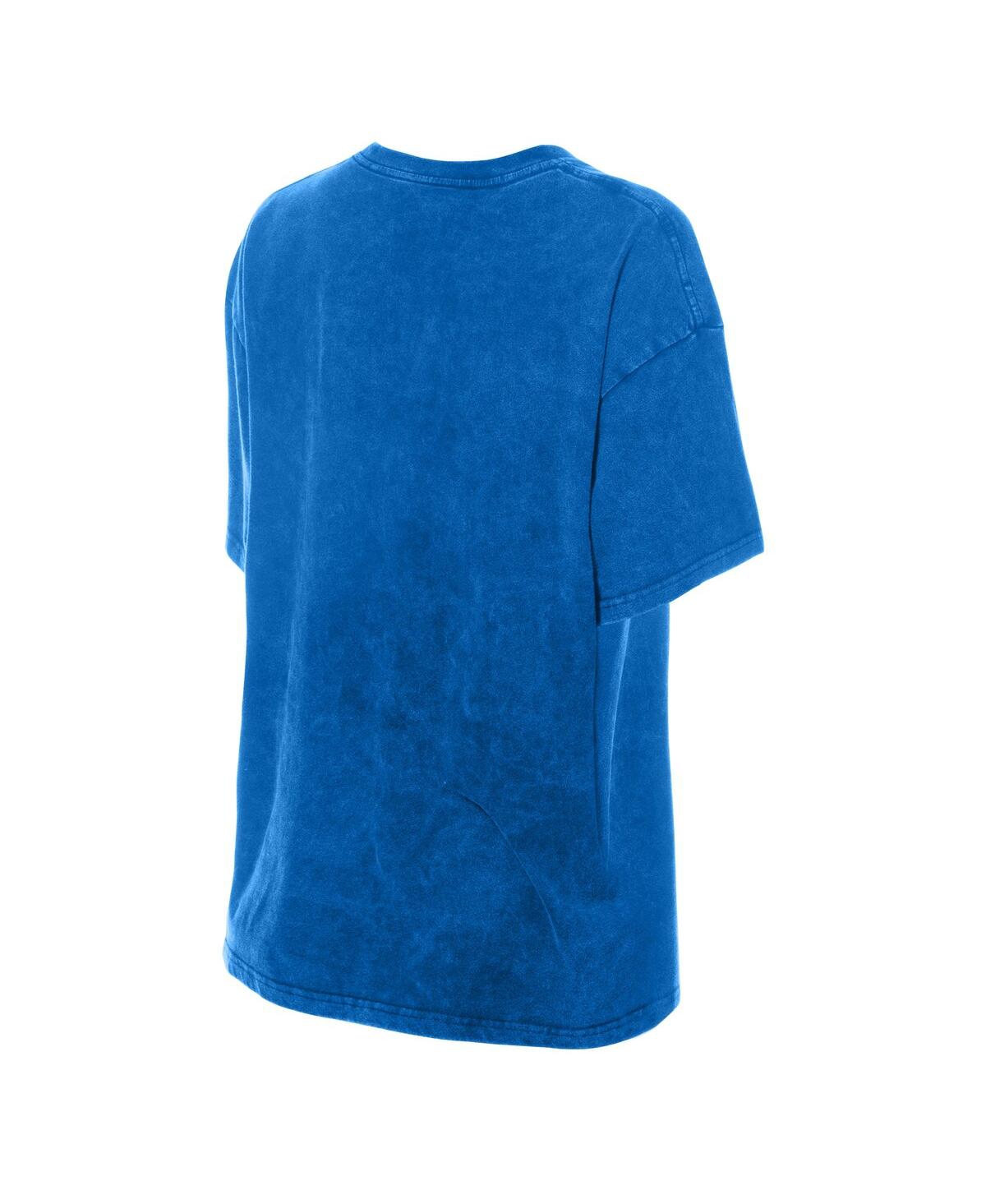New Era Women's Blue Chicago Cubs Mineral Wash Oversized T-Shirt