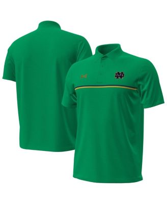 Under Armour - Men's Green Notre Dame Fighting Irish Performance Drive Chest Stripe Polo Shirt