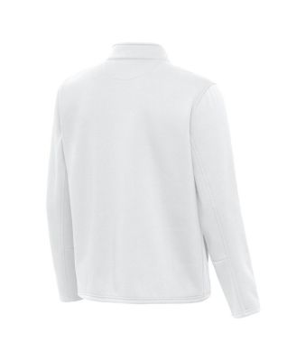 Men's White Green Bay Packers Twist Quarter-Zip Pullover Sweatshirt