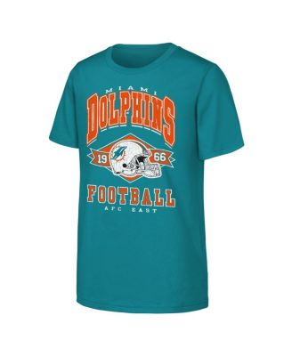 Outerstuff - Big Boys and Girls Aqua Miami Dolphins Kick Off T-Shirt