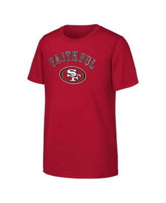 Outerstuff - Big Boys and Girls Scarlet San Francisco 49ers Team Spirit T-Shirt