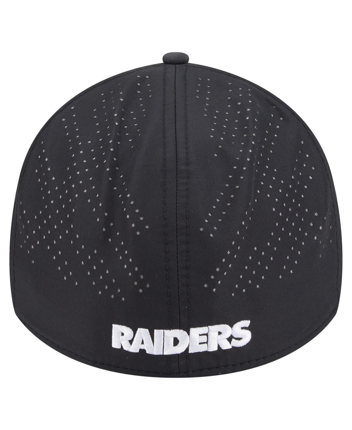 New Era Men's Black Las Vegas Raiders Night 39thirty Flex Hat In Black