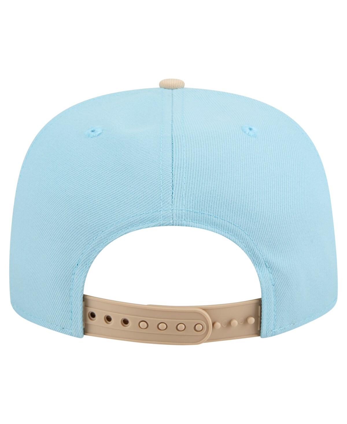 New Era Men's Light Blue/light Beige Los Angeles Dodgers Color Pack A-frame 9fifty Snapback Hat In Blue