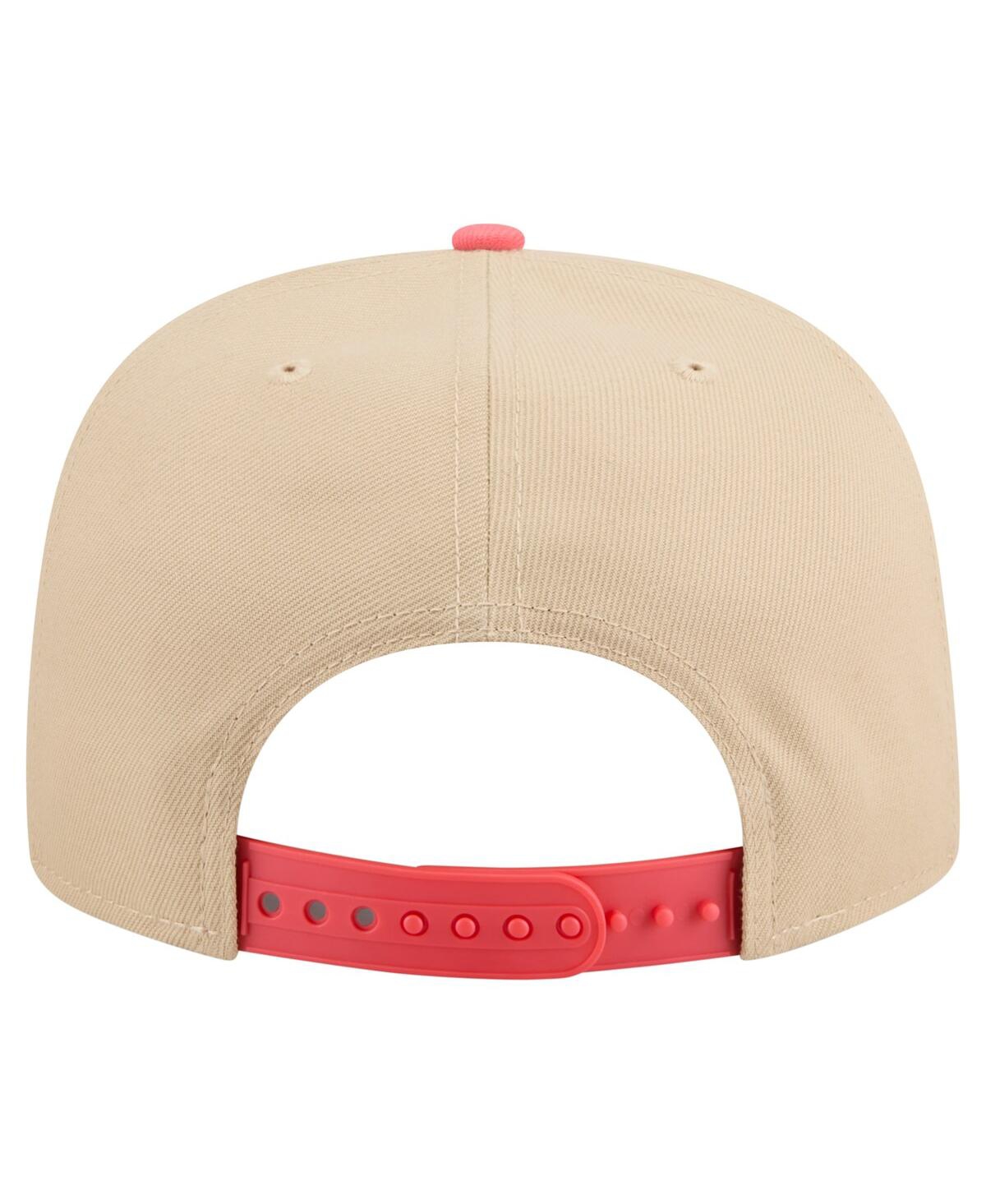 New Era Men's Light Beige/coral San Francisco Giants Color Pack A-frame 9fifty Snapback Hat In Multi