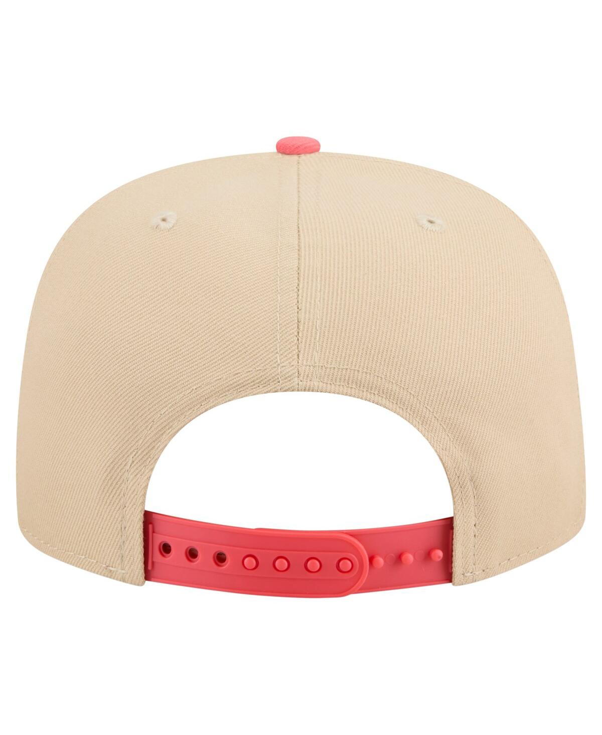 New Era Men's Light Beige/coral Philadelphia Phillies Color Pack A-frame 9fifty Snapback Hat In Neutral