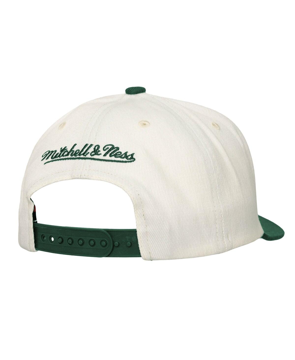 Mitchell & Ness Men'sâ Cream Athletics Stretch-snapback Hat In White