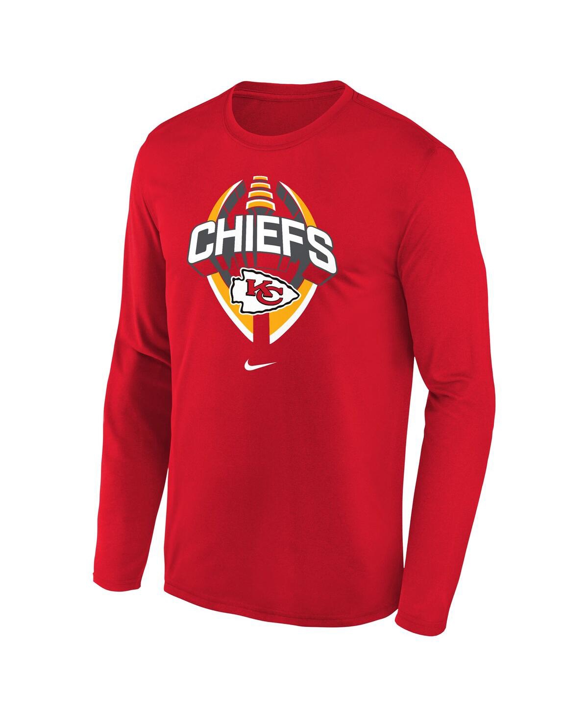 Nike Big Boys and Girls Red Kansas City Chiefs Primetime Legend Icon Long Sleeve Performance T-Shirt