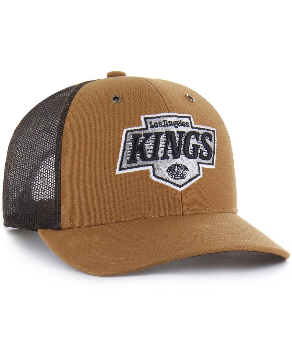 Carhartt X 47 Brand Men's Brown Los Angeles Kings Trucker Adjustable Hat In Brown
