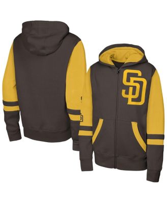 Outerstuff - Men's Brown San Diego Padres Stadium Color Block Full-Zip Hoodie