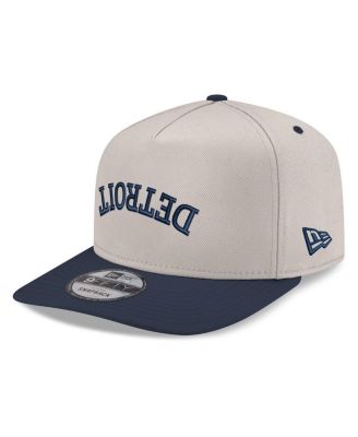 New Era - Men's Cream/Navy Detroit Tigers Upside Down City Name A-Frame 9FIFTY Snapback Hat