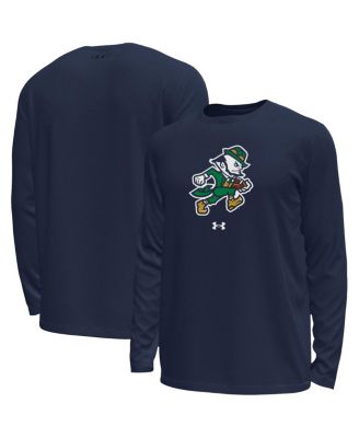 Under Armour - Men's Navy Notre Dame Fighting Irish Leprechaun Heat Gear Long Sleeve T-Shirt