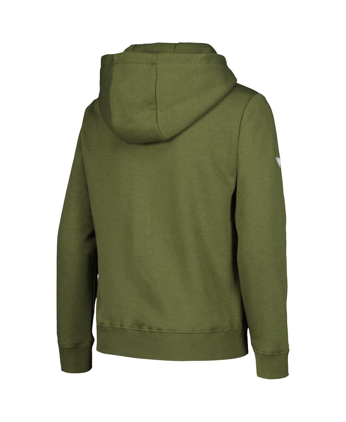 LevelWear Big Boys and Girls Olive Vegas Golden Knights Podium Fleece Pullover Hoodie
