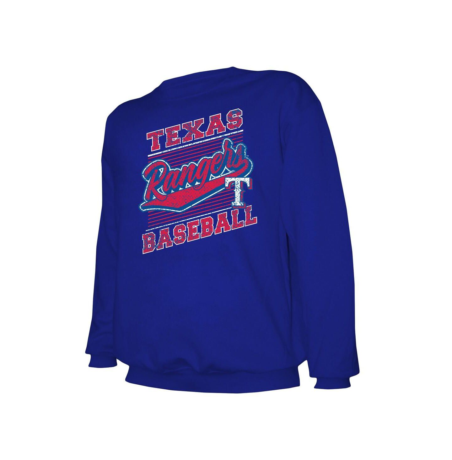 Мужская толстовка Stitches Royal Texas Rangers Lightweight Crew — фото 2