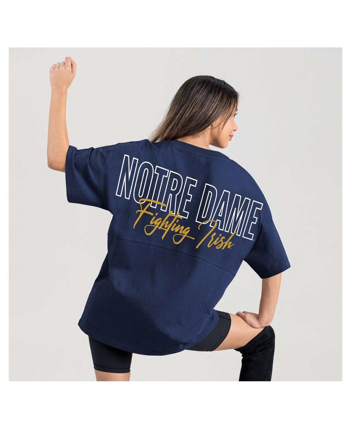 Gameday Couture Women's Navy Notre Dame Fighting Irish Oversized Back At Ya T-shirt In Blue