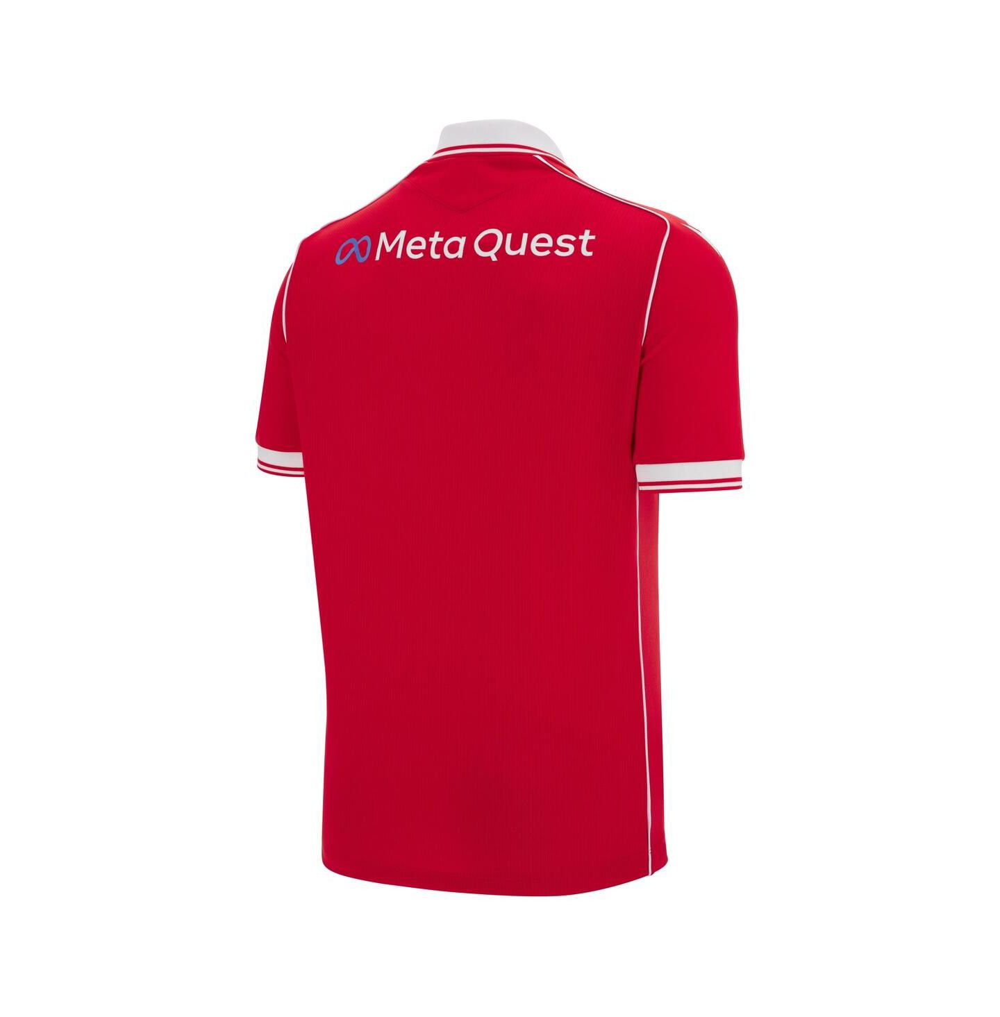Мужской топ Macron Red Wrexham 2025/26 Home Replica Jersey — фото 3