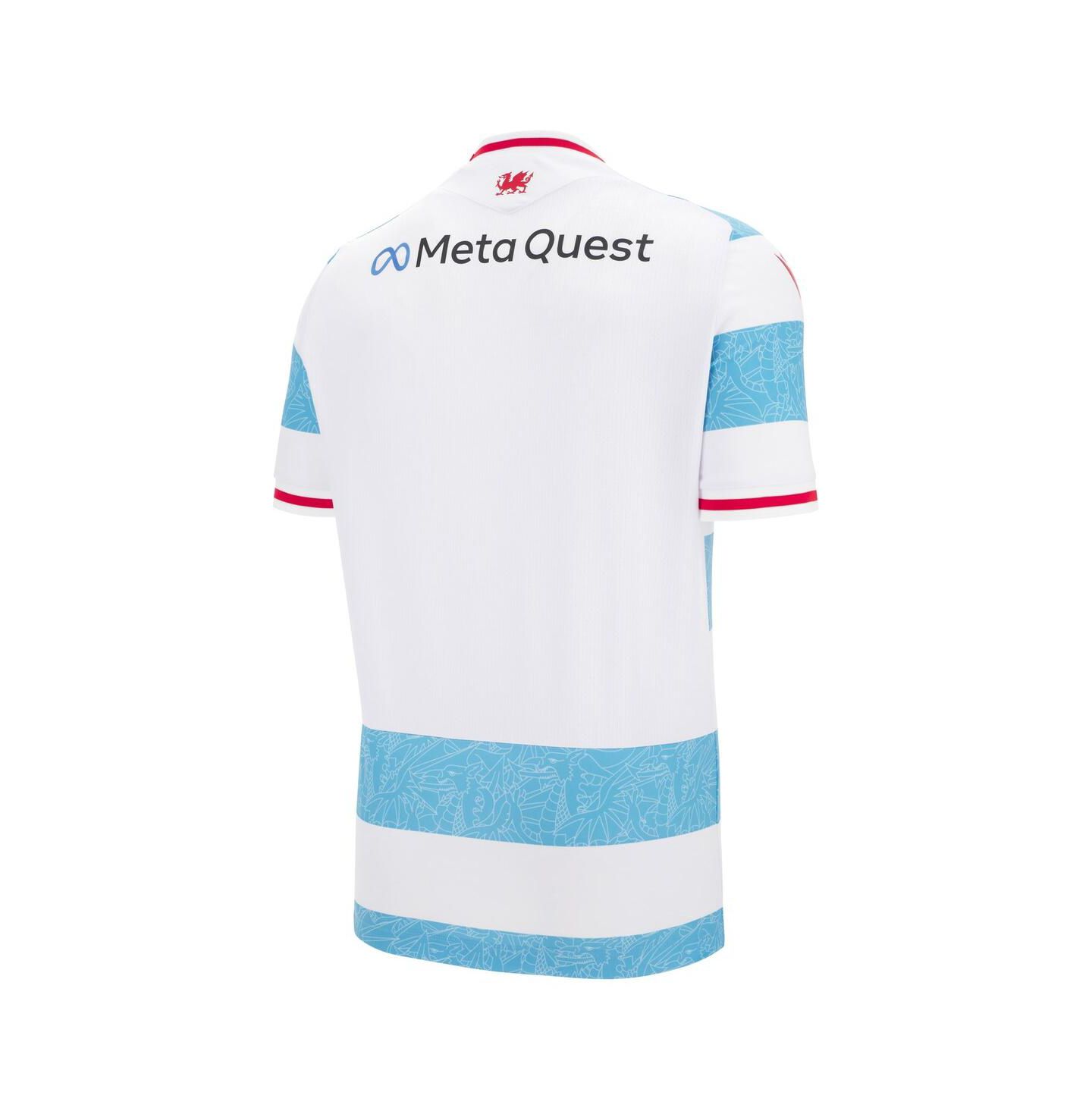 Мужской топ Macron White Wrexham 2025/26 Third Replica Jersey — фото 3