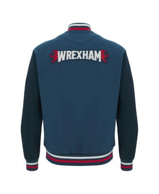 Men's Navy Wrexham Anthem Full-Snap Varsity Jacket