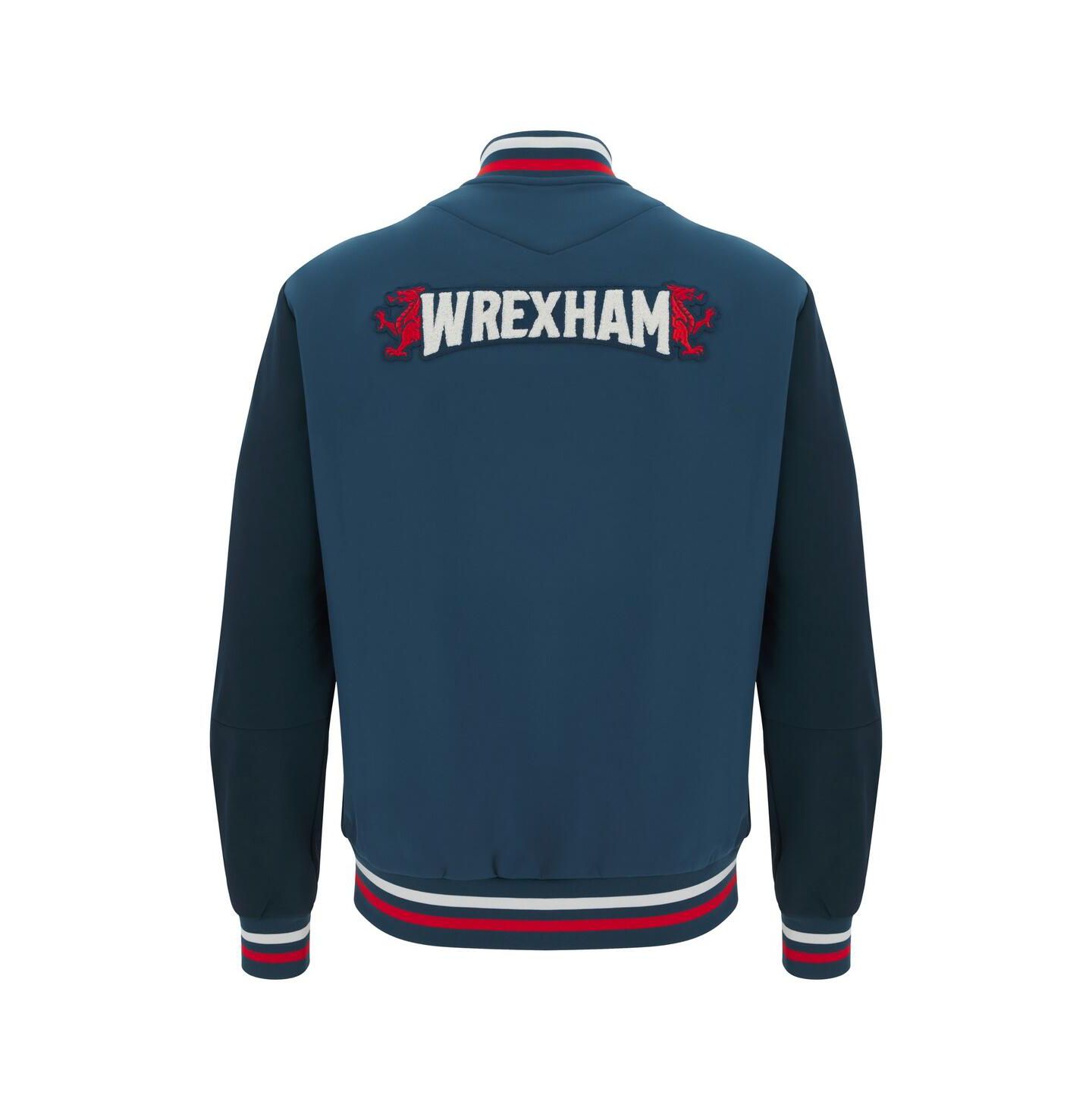 Мужская куртка Macron Navy Wrexham Anthem Full-Snap Varsity — фото 3
