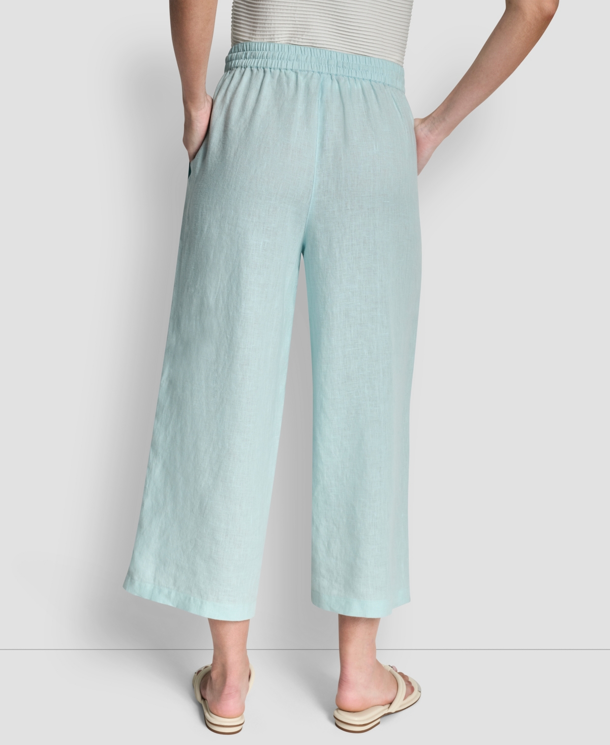 Dkny Women's Pull-on Wide-leg Pants In Blue