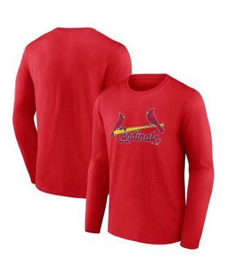 Fanatics - Men's Red St. Louis Cardinals Wordmark Long Sleeve T-Shirt