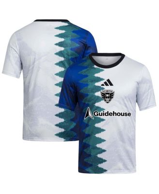 adidas - Big Boys and Girls White D.C. United 2025 Gaming AEROREADY Pre-Match Jersey