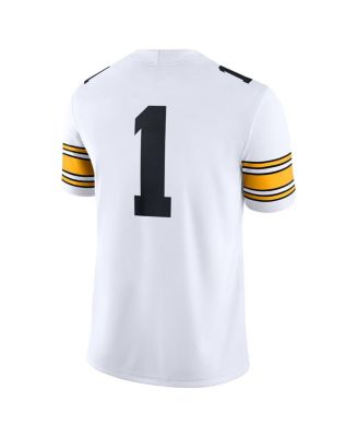 Men's 1 White Iowa Hawkeyes Game Jersey